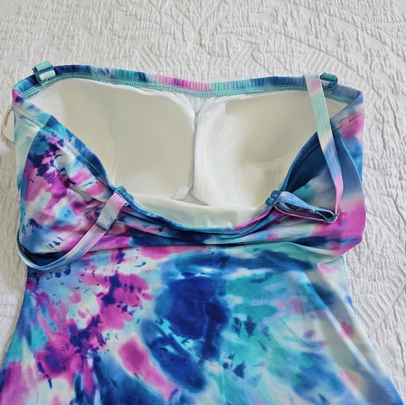 NWT Contours by Coco Reef shaping one piece swimsuit tie dye size 12 / 36C - Picture 5 of 5